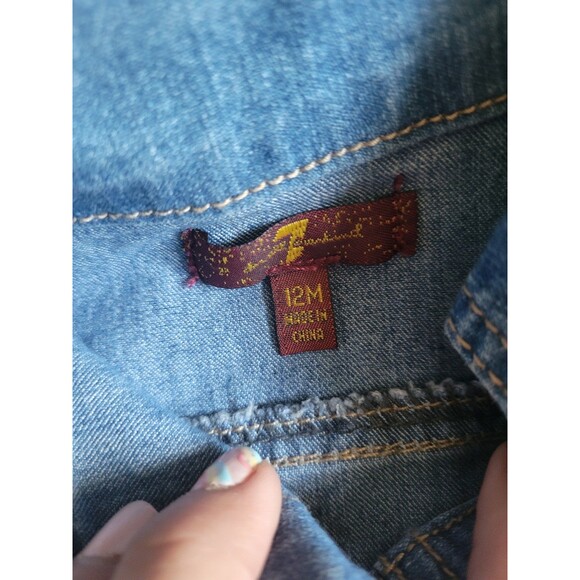 Girls 12 months 7 for all Mankind denim vest - Picture 4 of 4